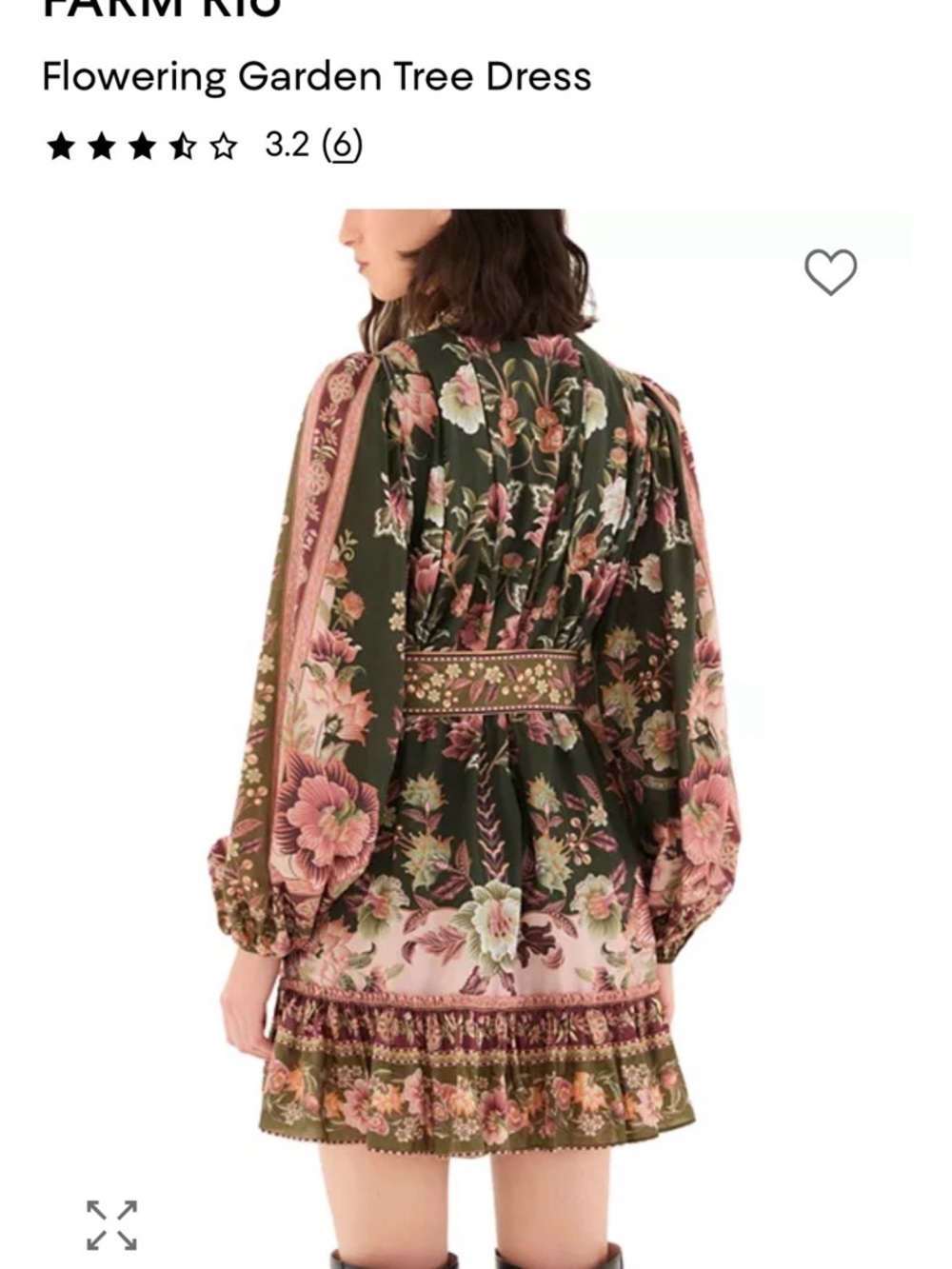 Farm Rio flowering garden Green & Pink Mini Dress